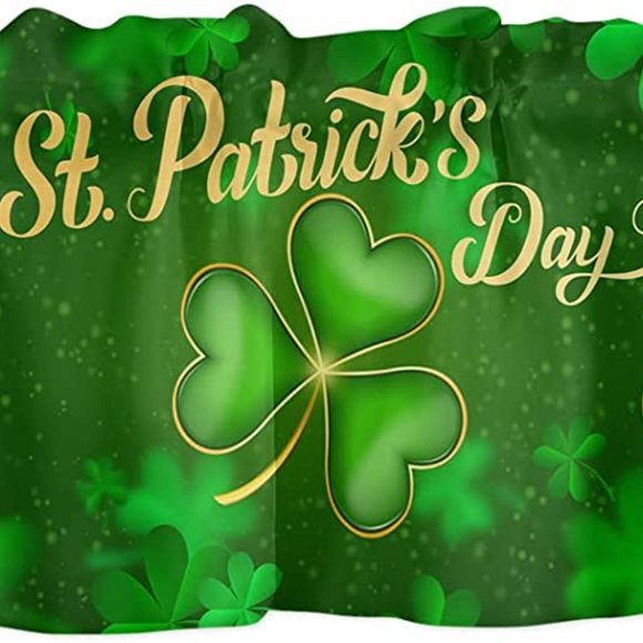 St. Patrick's Day Window Topper Curtain Valance 54"L x 17.7"W - Picture 2 of 3